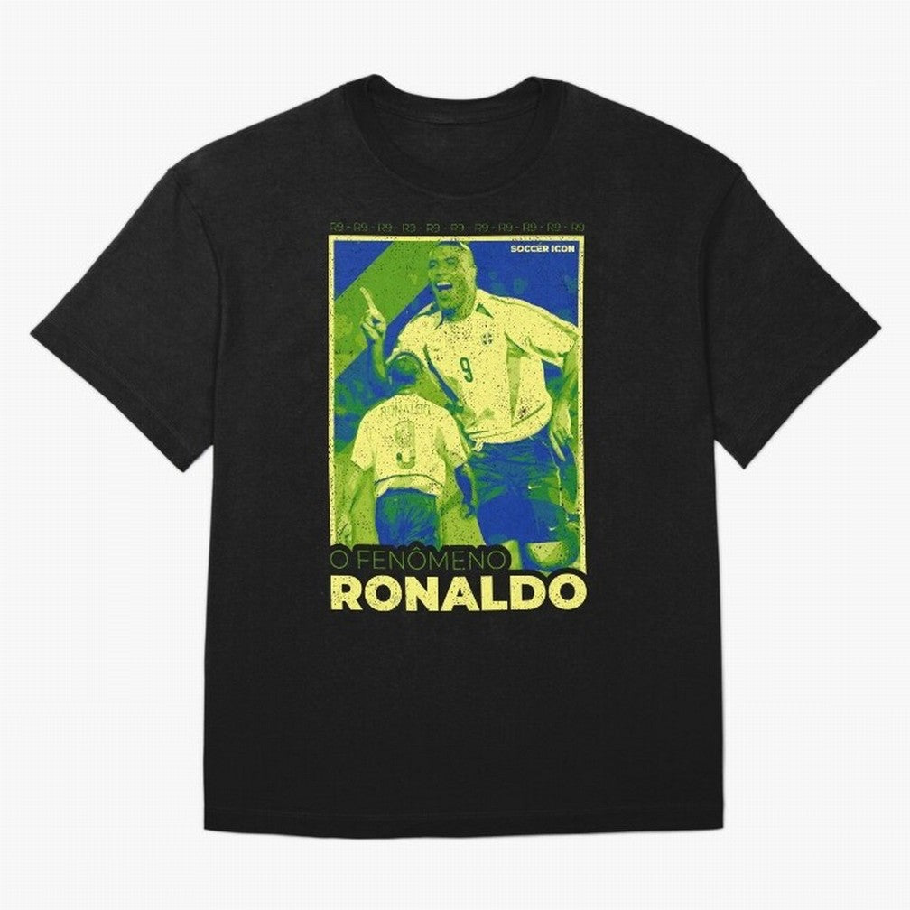 Ronaldo - Street Art - Soccer Icons Oversized T-Shirt Keep the Match Day Mood of FIFA World Cup 2026 USA Canada Mexico for Fans of Haaland and Mbappe and Brazil, Bringing Worldwide Fan Energy, Dramatic Goals, Stadium Lights and Championship