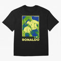 Ronaldo - Street Art - Soccer Icons Oversized T-Shirt Keep the Match Day Mood of FIFA World Cup 2026 USA Canada Mexico for Fans of Haaland and Mbappe and Brazil, Bringing Worldwide Fan Energy, Dramatic Goals, Stadium Lights and Championship