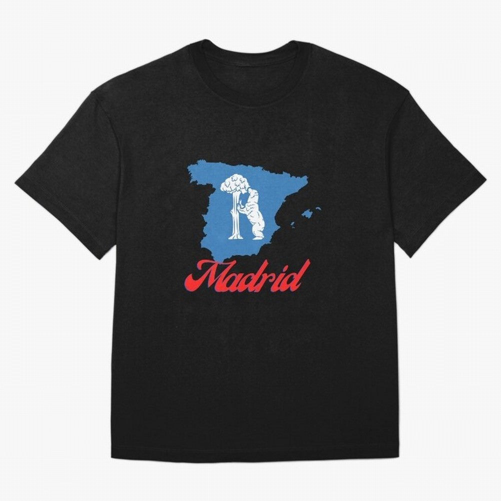 Madrid Bear Strawberry Tree Oversized T-Shirt Mark Match Day Hype around FIFA World Cup 2026, Messi, Neymar and Mbappe, France, Stadium Memories, Football Loyalty, International Chants and Championship Tradition; Perfect for Supporters Who Want