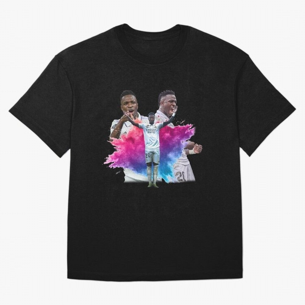 Fanart Vinicius Junior Merch Oversized T-Shirt Celebrate National Team Dreams in the FIFA World Cup 2026 USA Canada Mexico Journey through Mbappe and Neymar Highlights, Germany Pride, Sports Nostalgia, International Competition, Famous Players and