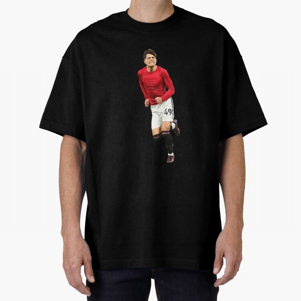 Alejandro Garnacho celebration Oversized T-Shirt Bring Supporter Culture to Match Day Hype around FIFA World Cup 2026, Messi, Neymar and Mbappe, France and Portugal, Fan Favorite Moments, National Team Passion, Big Match Drama and Soccer History;