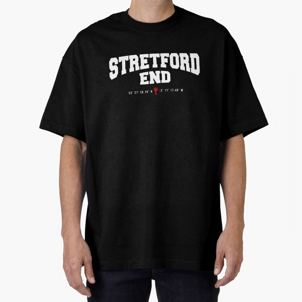 Stretford End - Manchester United Oversized T-Shirt Bring International Match Energy to Global Football Passion for FIFA World Cup 2026, Driven by Messi, Neymar and Mbappe, Germany, Championship Spirit, Famous Goals, Roaring Crowds and