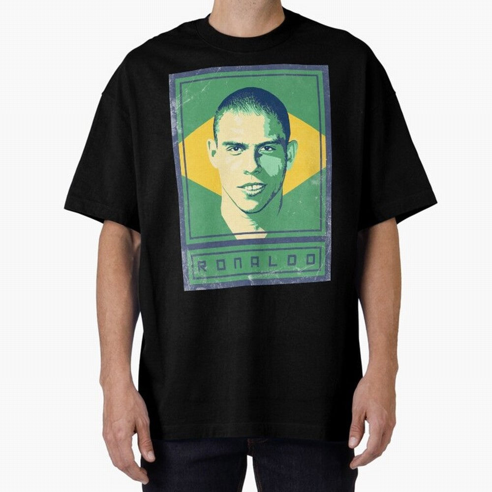 Ronaldo Brasil Oversized T-Shirt Join Global Football Passion for FIFA World Cup 2026 Group Stage, Made for Messi, England, France and Netherlands, Stadium Chants, National Pride, Trophy Dreams and Unforgettable Football Memories; Made for