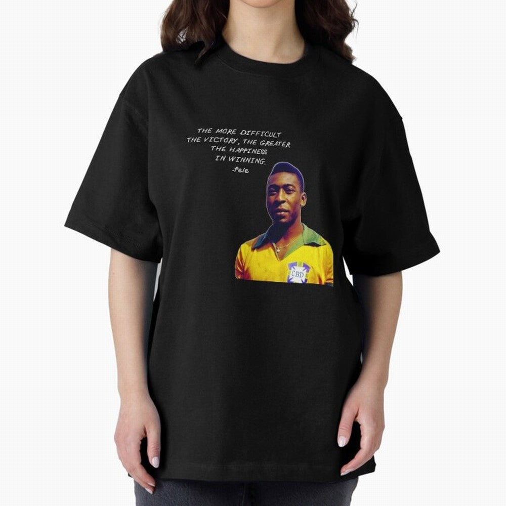Pele Quote Oversized T-Shirt Feel the Roar of FIFA World Cup 2026 Spirit, Highlighting England and Germany, Cristiano Ronaldo, Haaland and CR7, Football History, Final Match Energy, Crowd Noise and Once in a Lifetime Moments; Perfect for Supporters