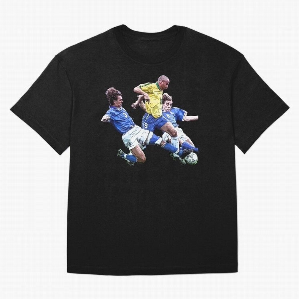 Ronaldo vs Maldini & Cannavaro Oversized T-Shirt Show Match Day Excitement for FIFA World Cup 2026 USA Canada Mexico for Fans of Neymar, Haaland and Cristiano Ronaldo and France, Bringing Match Day Excitement, Supporter Culture, Golden Goals and