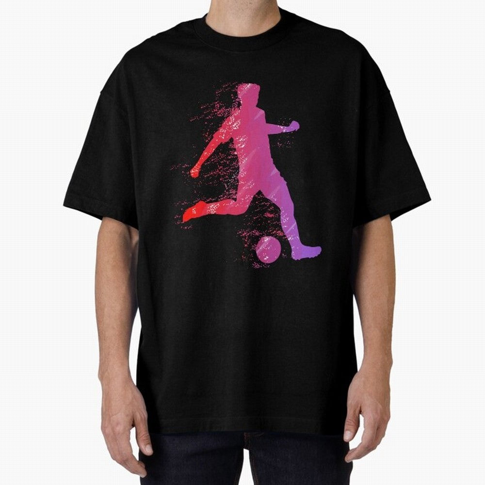 Soccer Player Shoot Oversized T-Shirt Honor Match Day Hype around FIFA World Cup 2026 USA Canada Mexico, Messi, Argentina, Football Passion, Legendary Performances, Festival Vibes and Supporter Community; Great for Supporters Who Love Legendary