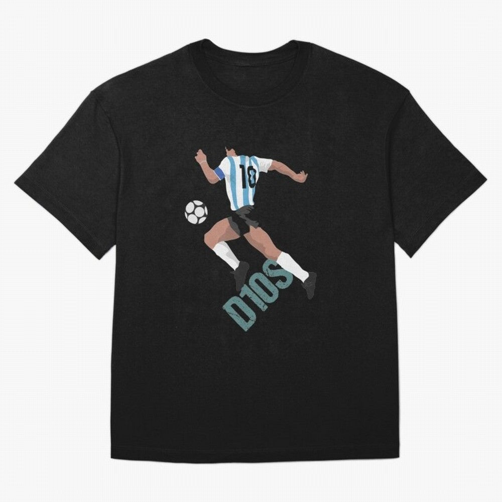 D10S Oversized T-Shirt Step into FIFA World Cup 2026 USA Canada Mexico for Fans of Messi and Cristiano Ronaldo and Argentina, France and Brazil, Bringing Vintage Soccer Flavor, Modern Football Stars, National Flags and Final Night Emotion; Perfect