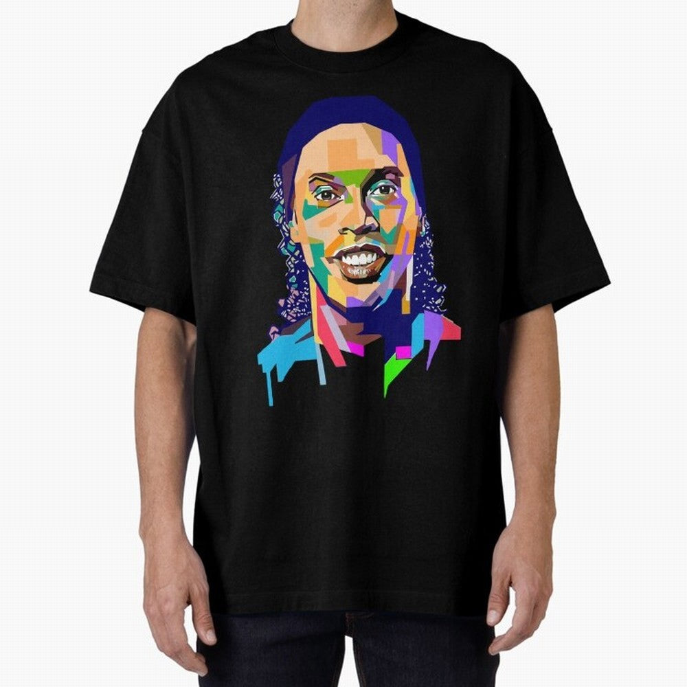 Ronaldinho Oversized T-Shirt Get Ready for Global Football Passion for FIFA World Cup 2026, Driven by Messi, Brazil, Worldwide Fan Energy, Dramatic Goals, Stadium Lights and Championship Celebrations; Perfect for Fans, Collectors, Family