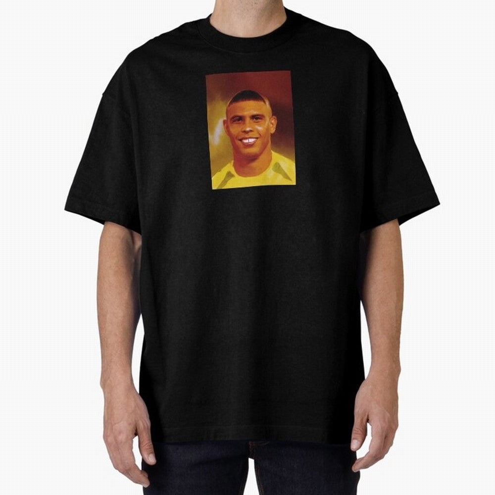 Ronaldo Nazario Digital Painting Oversized T-Shirt Follow FIFA World Cup 2026 Group Stage Featuring Cristiano Ronaldo, Haaland and CR7, Portugal, Spain and Germany Energy, Sports Nostalgia, International Competition, Famous Players and