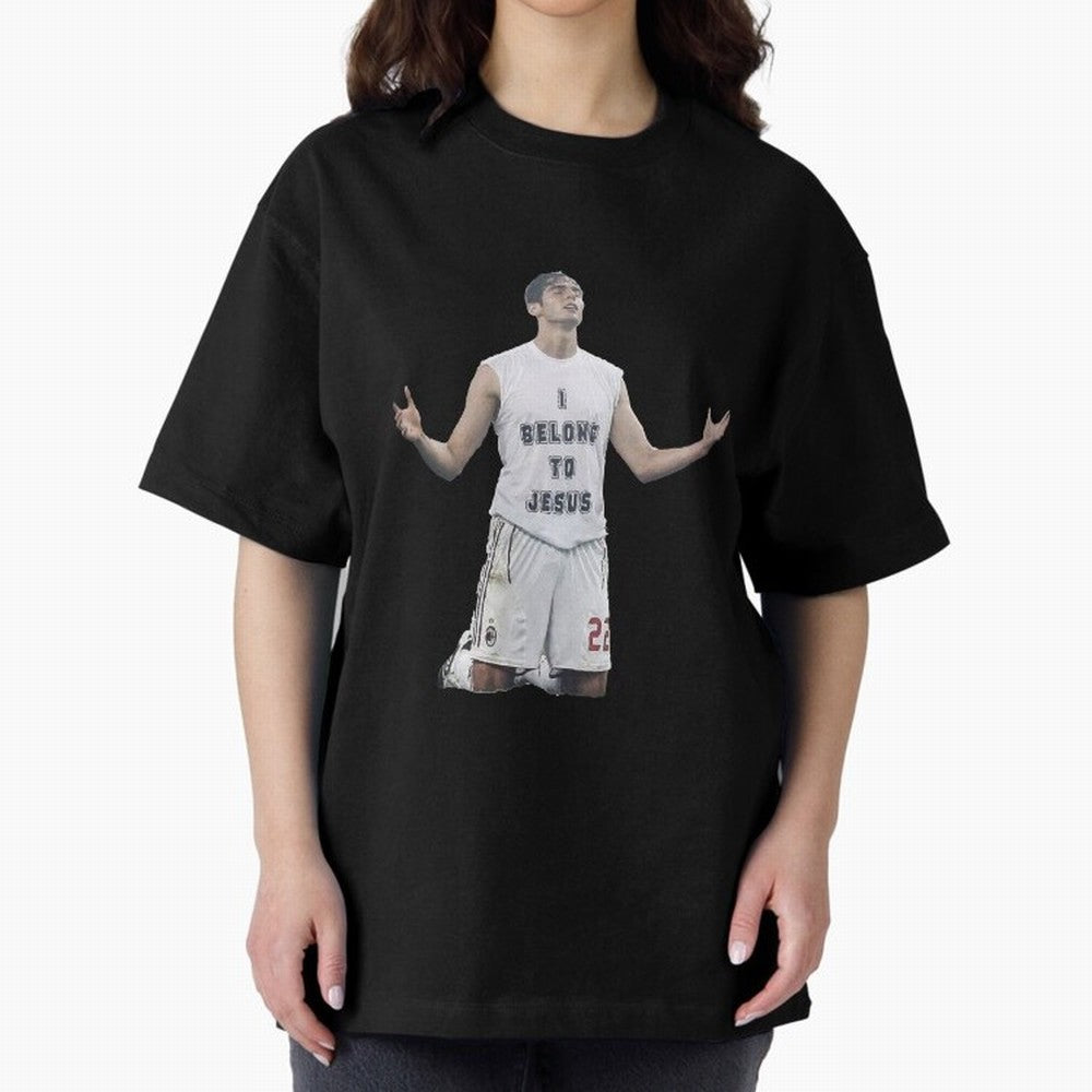 Ricardo Kaka wearing  I belong to Jesus  t-shirt sticker for football lovers Oversized T-Shirt Celebrate Unforgettable Nights in FIFA World Cup 2026 USA Canada Mexico Spirit, Filled with Spain and Netherlands, Messi, CR7 and Mbappe, Football