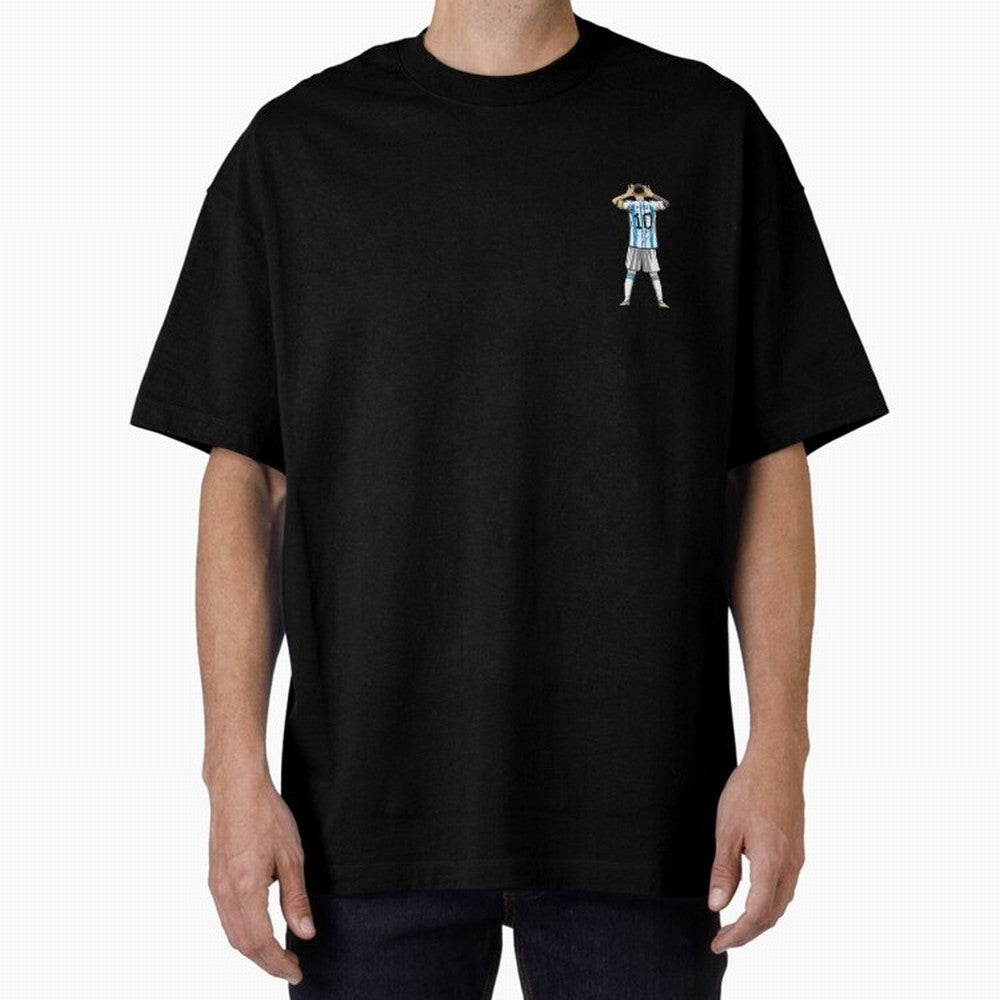 Lionel Messi Oversized T-Shirt Bring Trophy Dreams to Global Football Passion for FIFA World Cup 2026 USA Canada Mexico, Celebrating CR7, Argentina, France and Brazil, Stadium Memories, Football Loyalty, International Chants and Championship