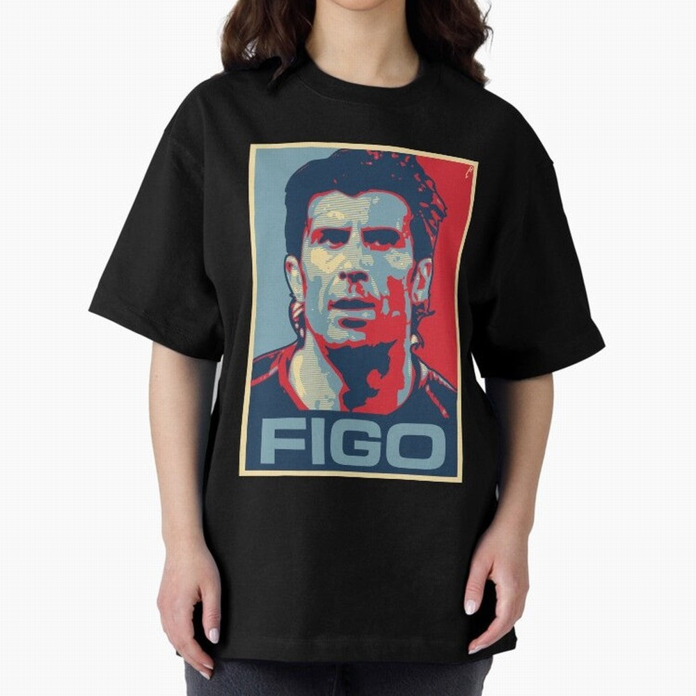 Figo Oversized T-Shirt Honor the FIFA World Cup 2026 USA Canada Mexico Journey through Neymar, Haaland and Cristiano Ronaldo Highlights, France Pride, Global Supporter Spirit, Legendary Goals, National Colors and Tournament Celebration; Perfect for