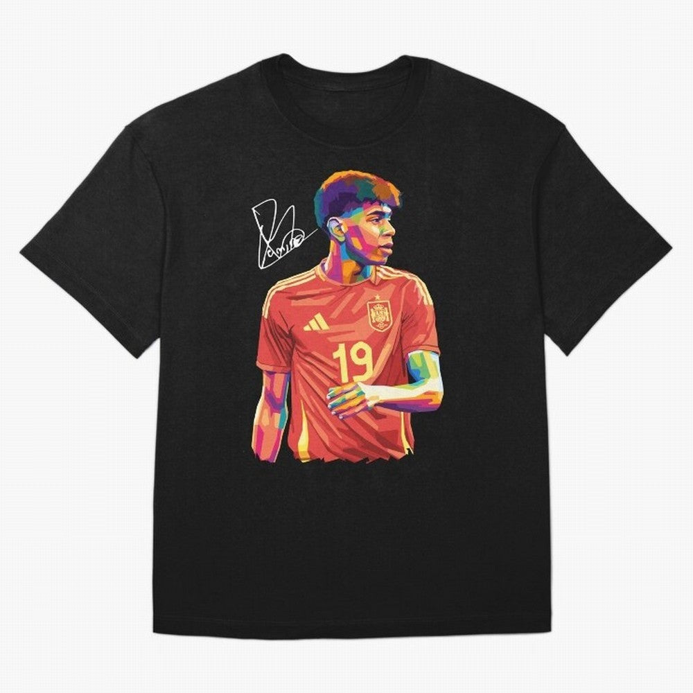 Lamine Yamal Pop Art Oversized T-Shirt Celebrate Rivalries and Pride in the FIFA World Cup 2026 Journey through CR7 and Messi Highlights, Argentina, France and Brazil Pride, Retro Football Energy, Iconic Rivalries, Trophy Chase Drama and Stadium