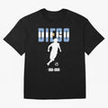 Diego 1960-2020 Oversized T-Shirt Follow the Final Road of Match Day Hype around FIFA World Cup 2026, Haaland, Argentina, France and Brazil, Football Passion, Legendary Performances, Festival Vibes and Supporter Community; Great for Watch Parties,