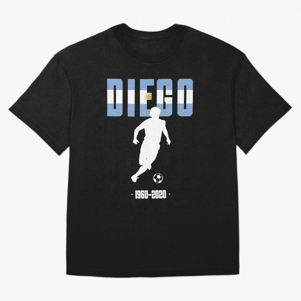 Diego 1960-2020 Oversized T-Shirt Follow the Final Road of Match Day Hype around FIFA World Cup 2026, Haaland, Argentina, France and Brazil, Football Passion, Legendary Performances, Festival Vibes and Supporter Community; Great for Watch Parties,