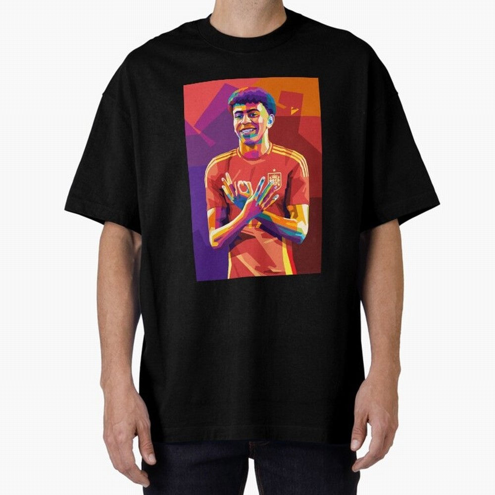 Lamine Yamal Spain Oversized T-Shirt Keep Football History Alive during FIFA World Cup 2026 Group Stage Driven by Mbappe, France Energy, Global Supporter Spirit, Legendary Goals, National Colors and Tournament Celebration; Perfect for Fans,