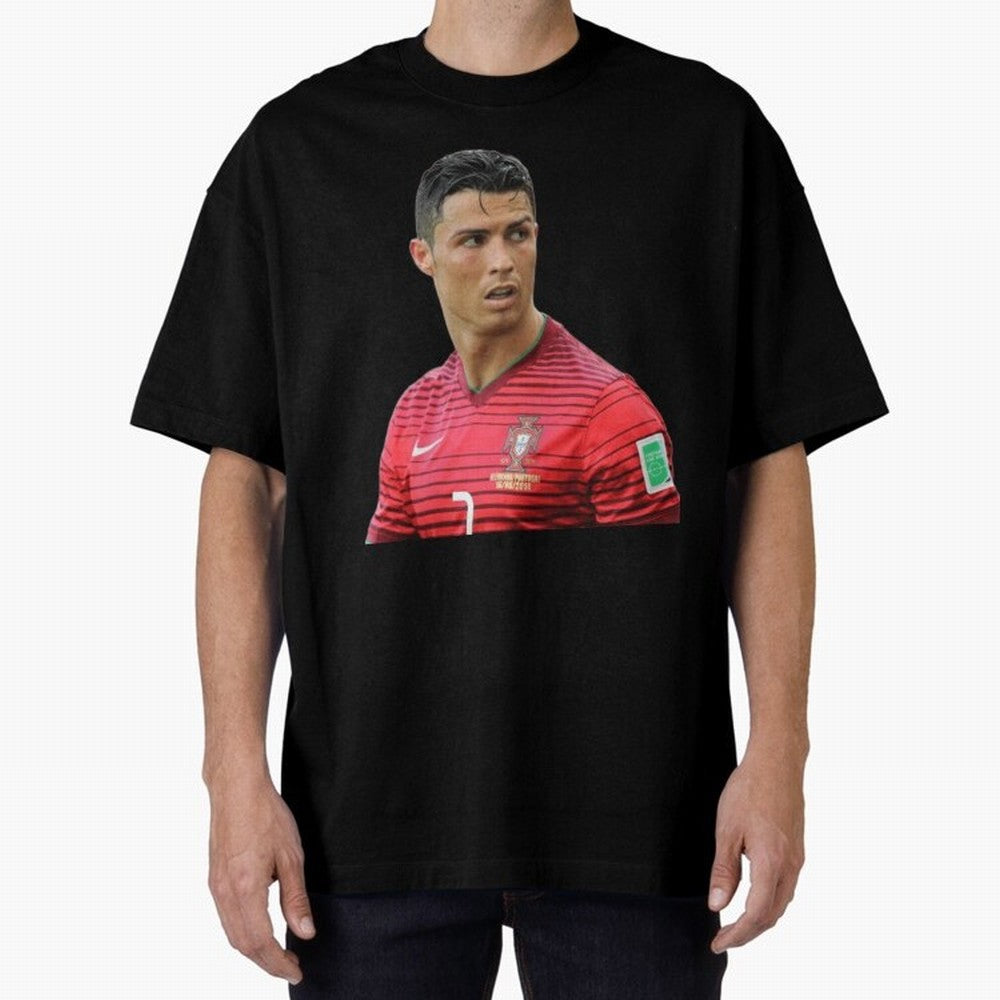 Ronaldo @AmazinProDesign Oversized T-Shirt Capture Stadium Memories from FIFA World Cup 2026 USA Canada Mexico Spirit, with Portugal, Spain and Germany, CR7 and Messi, Sports Nostalgia, International Competition, Famous Players and Unforgettable