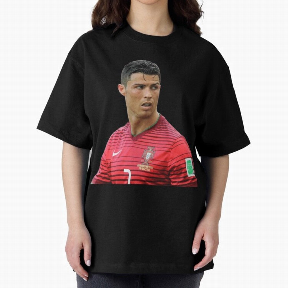 Ronaldo @AmazinProDesign Oversized T-Shirt Capture Stadium Memories from FIFA World Cup 2026 USA Canada Mexico Spirit, with Portugal, Spain and Germany, CR7 and Messi, Sports Nostalgia, International Competition, Famous Players and Unforgettable