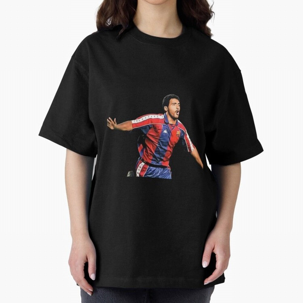 Legends of The Beautiful Game Cartoon Collection Legends Romario Cartoon Artwork162 Oversized T-Shirt Celebrate Classic Football Spirit in Global Football Passion for FIFA World Cup 2026, Celebrating Mbappe and Neymar, Spain and Netherlands, Match