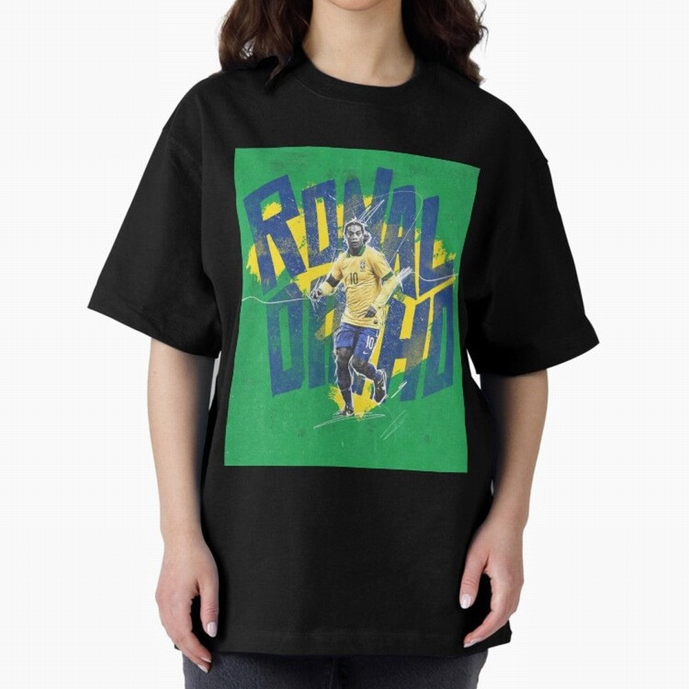 Wallpaper Ronaldinho Art Oversized T-Shirt Show Your Tournament Heart for Global Football Passion for FIFA World Cup 2026 USA Canada Mexico, Inspired by CR7 and Messi, England and Germany, Game Day Rituals, Football Legends, Country Pride and the