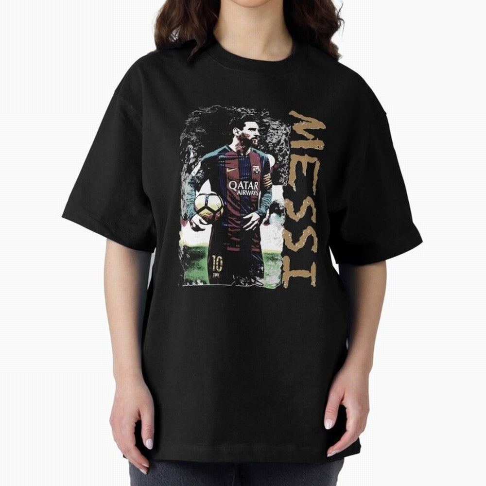 messi 10 Lionel messi FC Barcelona Oversized T-Shirt Represent Football Lovers during Global Football Passion for FIFA World Cup 2026, Filled with Mbappe and Neymar, Portugal, Spain and Germany, Champion Mindset, Group Stage Buzz, Knockout Tension