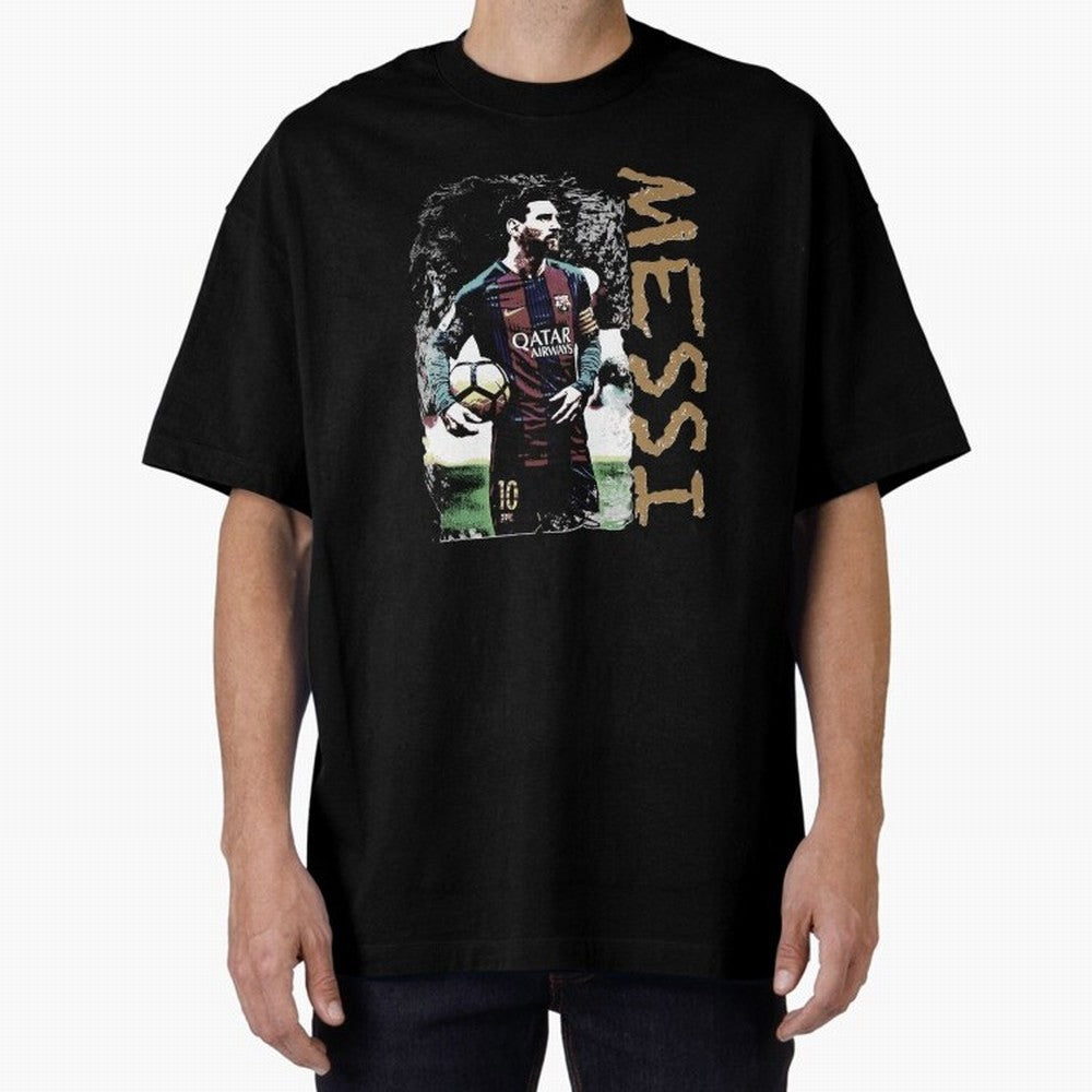 messi 10 Lionel messi FC Barcelona Oversized T-Shirt Represent Football Lovers during Global Football Passion for FIFA World Cup 2026, Filled with Mbappe and Neymar, Portugal, Spain and Germany, Champion Mindset, Group Stage Buzz, Knockout Tension