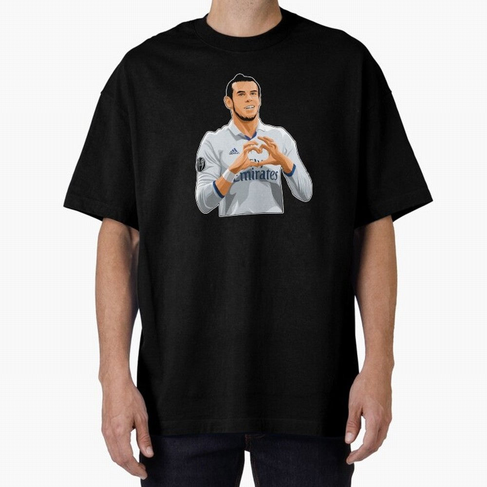Gareth Bale Love Sign Celebration Oversized T-Shirt Show Up for the Glory of the FIFA World Cup 2026 Journey through Haaland Highlights, Spain Pride, Goal Celebration Energy, Supporter Heritage, Football Icons and Worldwide Tournament Joy; Great