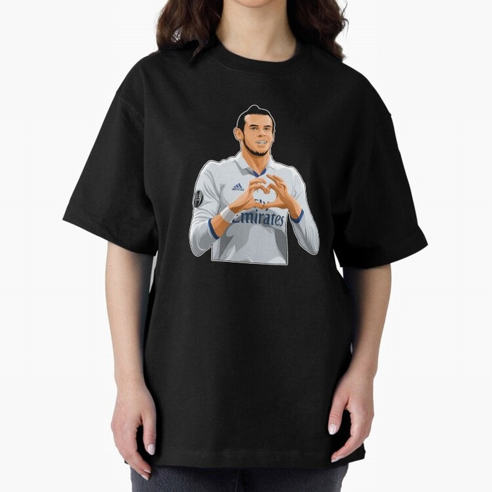 Gareth Bale Love Sign Celebration Oversized T-Shirt Show Up for the Glory of the FIFA World Cup 2026 Journey through Haaland Highlights, Spain Pride, Goal Celebration Energy, Supporter Heritage, Football Icons and Worldwide Tournament Joy; Great