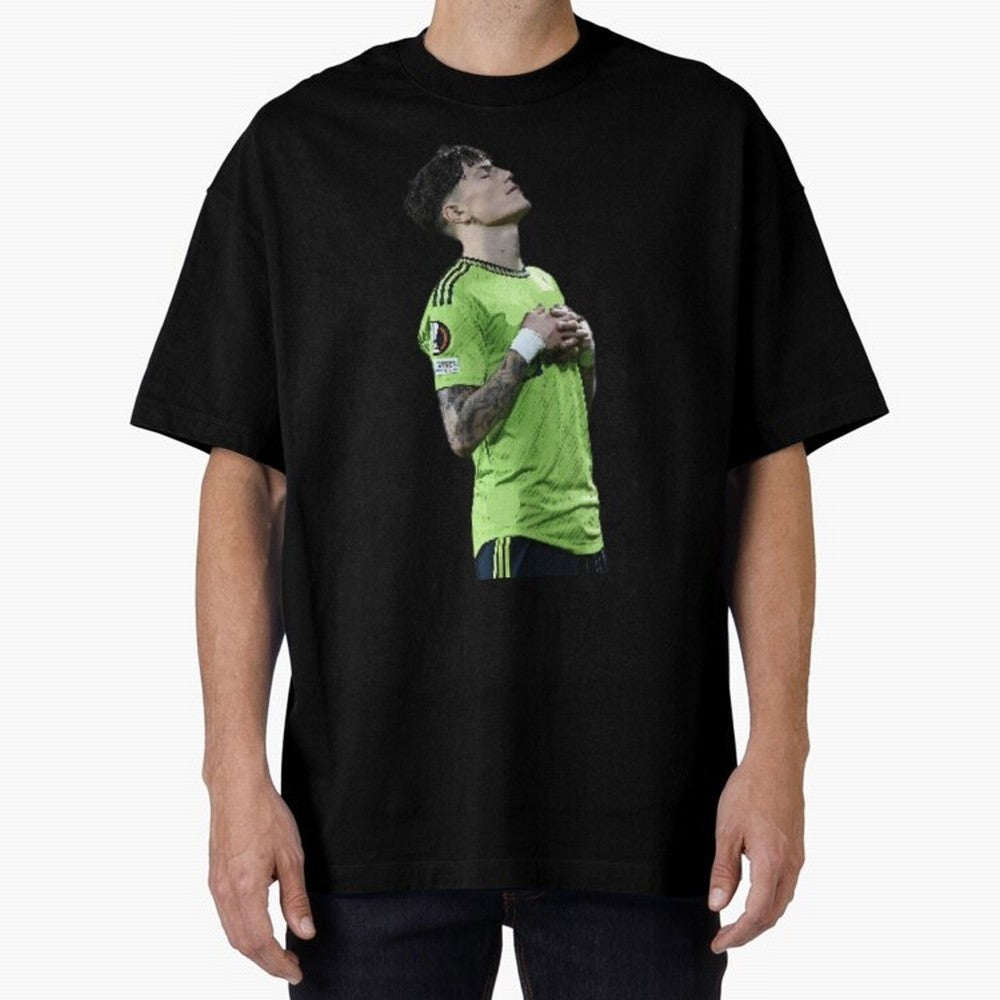 Garnacho Inner Peace Celebration Oversized T-Shirt Represent Fans Who Live for FIFA World Cup 2026 USA Canada Mexico with Haaland and Mbappe, France Energy, Champion Mindset, Group Stage Buzz, Knockout Tension and Passionate Fan Culture; Perfect
