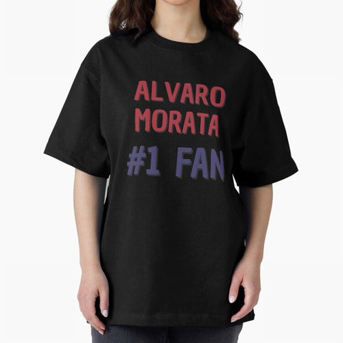 Alvaro Morata - #1 Fan Oversized T-Shirt Represent FIFA World Cup 2026 Connected to Mbappe and Neymar, Argentina, France and Brazil Energy, Vintage Soccer Flavor, Modern Football Stars, National Flags and Final Night Emotion; Made for Collectors
