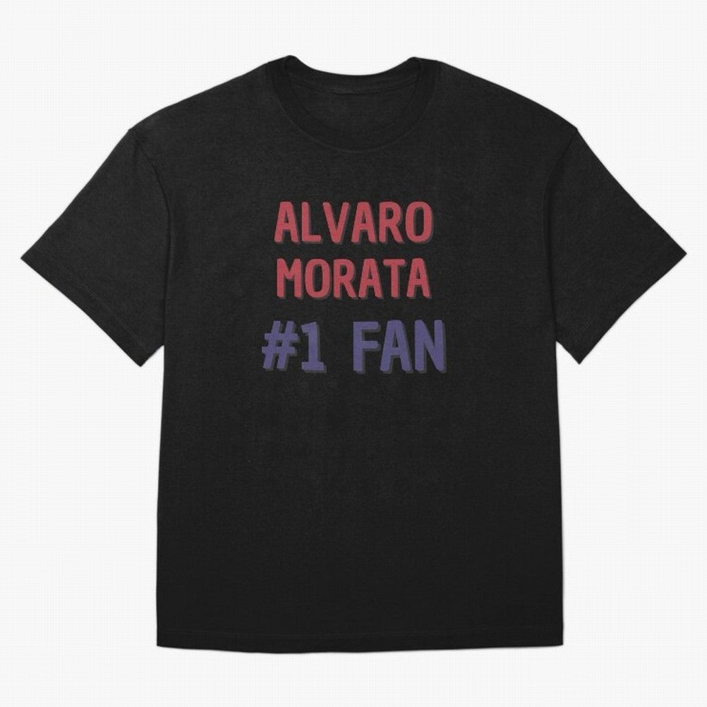 Alvaro Morata - #1 Fan Oversized T-Shirt Represent FIFA World Cup 2026 Connected to Mbappe and Neymar, Argentina, France and Brazil Energy, Vintage Soccer Flavor, Modern Football Stars, National Flags and Final Night Emotion; Made for Collectors