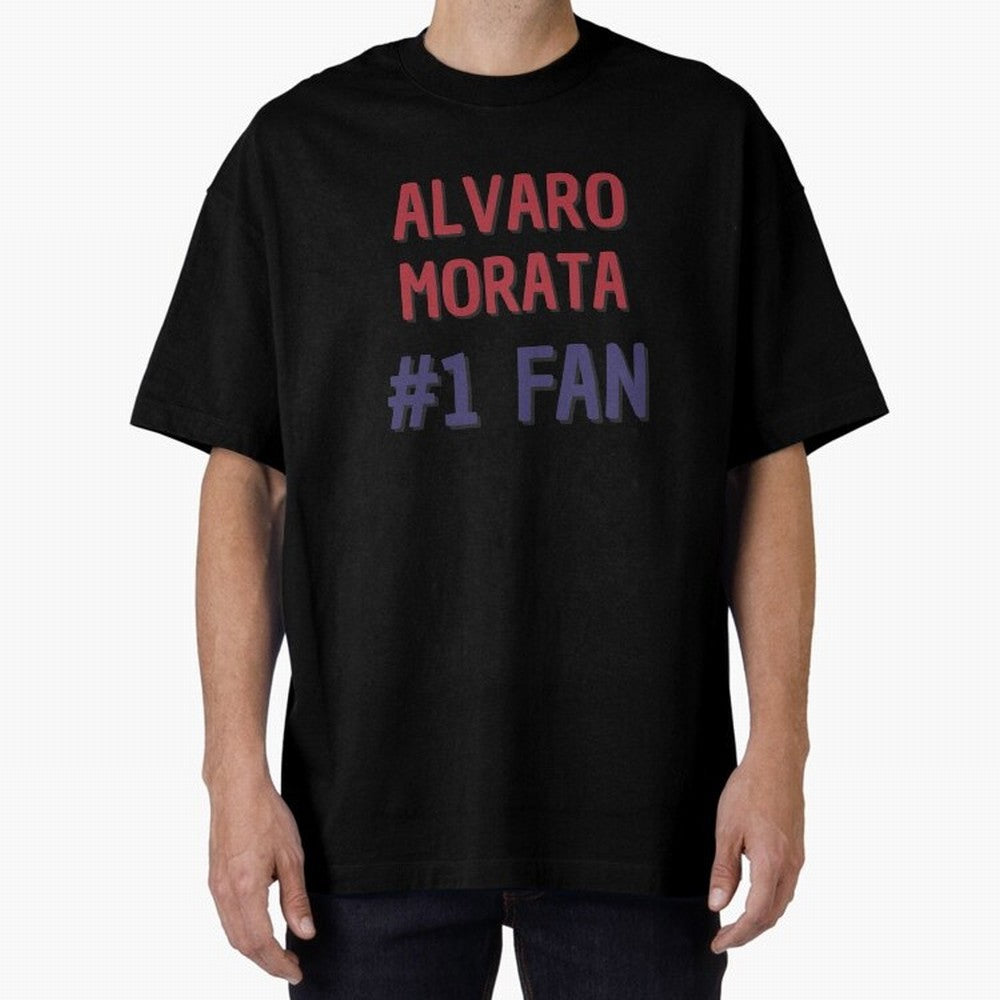 Alvaro Morata - #1 Fan Oversized T-Shirt Represent FIFA World Cup 2026 Connected to Mbappe and Neymar, Argentina, France and Brazil Energy, Vintage Soccer Flavor, Modern Football Stars, National Flags and Final Night Emotion; Made for Collectors