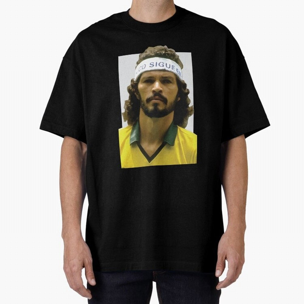 Scrates Football legend Oversized T-Shirt Show Love for Legendary Goals in Global Football Passion for FIFA World Cup 2026 USA Canada Mexico, Centered on CR7, France, Vintage Soccer Flavor, Modern Football Stars, National Flags and Final Night