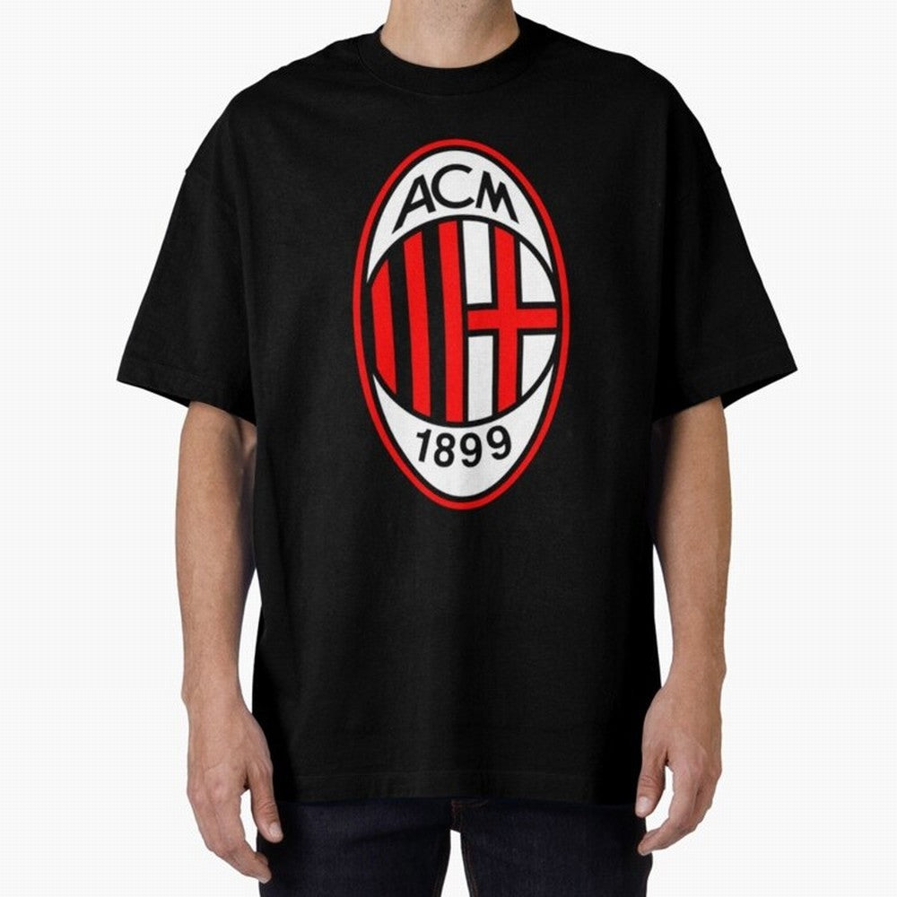 AC Milan Classic . Oversized T-Shirt Bring a Vintage Feel to Match Day Hype around FIFA World Cup 2026, CR7, Germany, Worldwide Fan Energy, Dramatic Goals, Stadium Lights and Championship Celebrations; Made for Die Hard Supporters, Soccer Lovers,