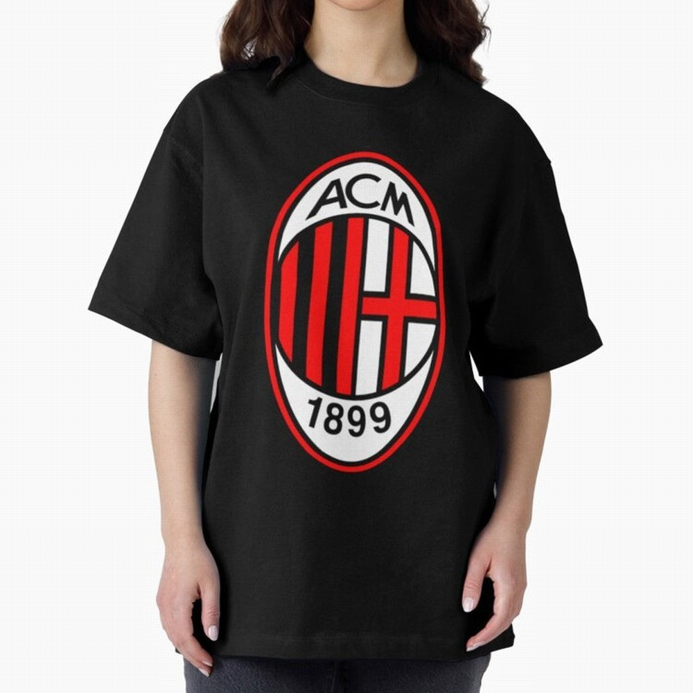 AC Milan Classic . Oversized T-Shirt Bring a Vintage Feel to Match Day Hype around FIFA World Cup 2026, CR7, Germany, Worldwide Fan Energy, Dramatic Goals, Stadium Lights and Championship Celebrations; Made for Die Hard Supporters, Soccer Lovers,
