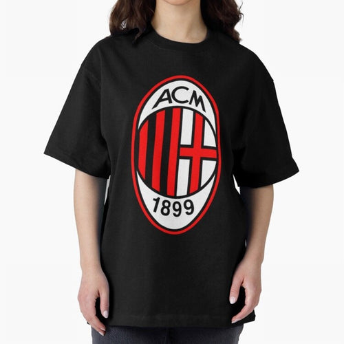 AC Milan Classic . Oversized T-Shirt Bring a Vintage Feel to Match Day Hype around FIFA World Cup 2026, CR7, Germany, Worldwide Fan Energy, Dramatic Goals, Stadium Lights and Championship Celebrations; Made for Die Hard Supporters, Soccer Lovers,