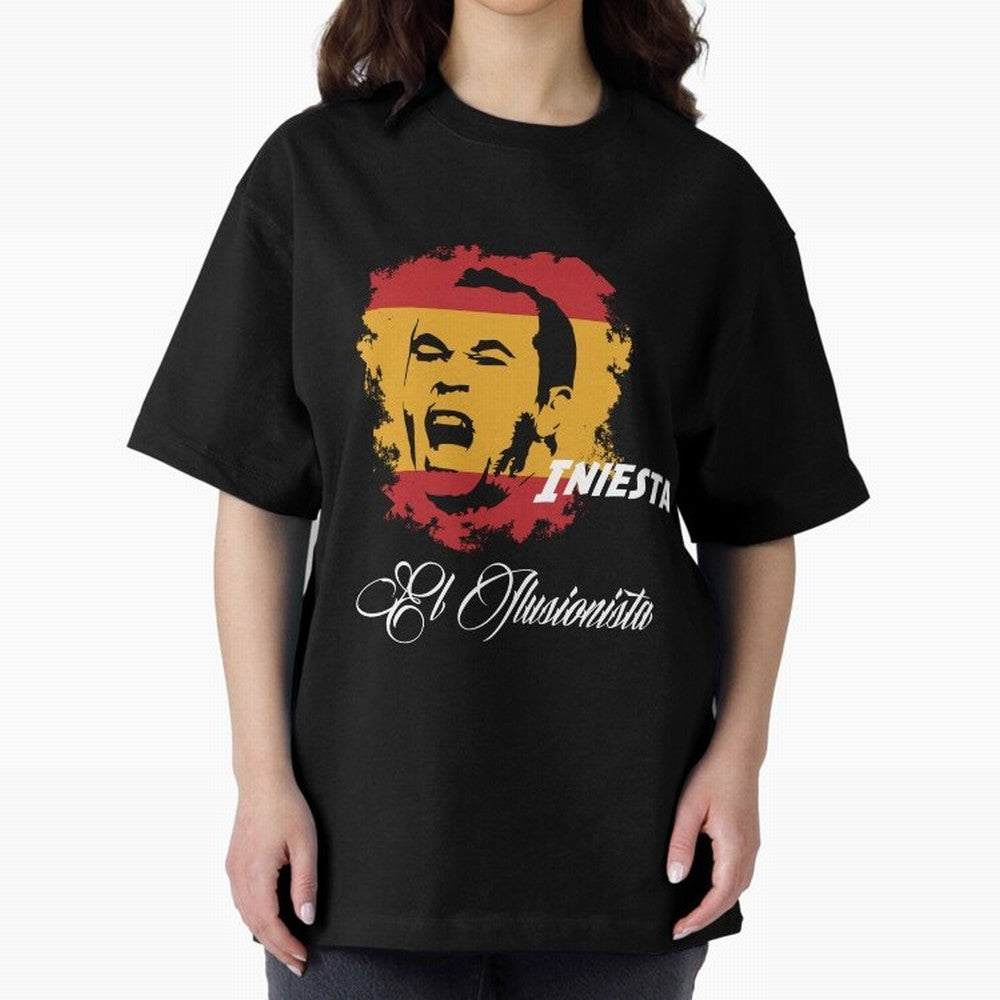 Spain Andres Iniesta Football World Cup 2014 Oversized T-Shirt Embrace Match Day Hype around FIFA World Cup 2026 USA Canada Mexico, Mbappe, England, France and Netherlands, Sports Nostalgia, International Competition, Famous Players and