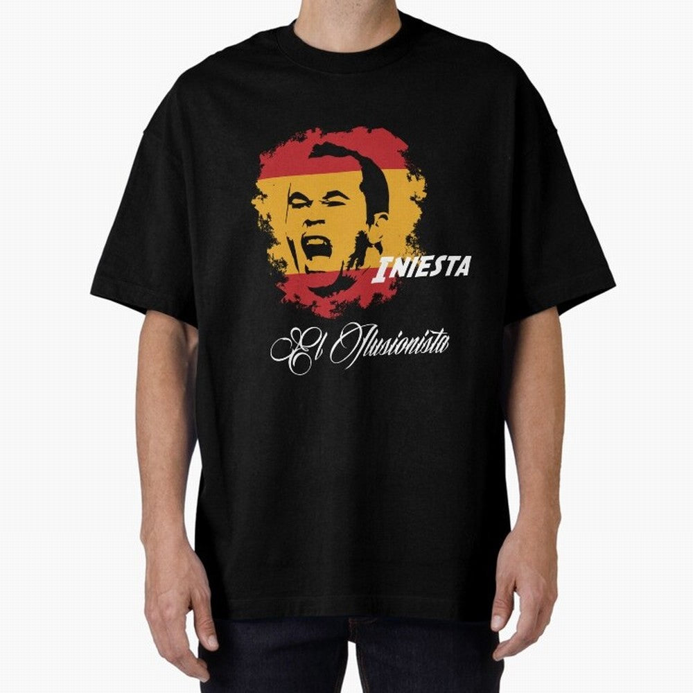 Spain Andres Iniesta Football World Cup 2014 Oversized T-Shirt Embrace Match Day Hype around FIFA World Cup 2026 USA Canada Mexico, Mbappe, England, France and Netherlands, Sports Nostalgia, International Competition, Famous Players and