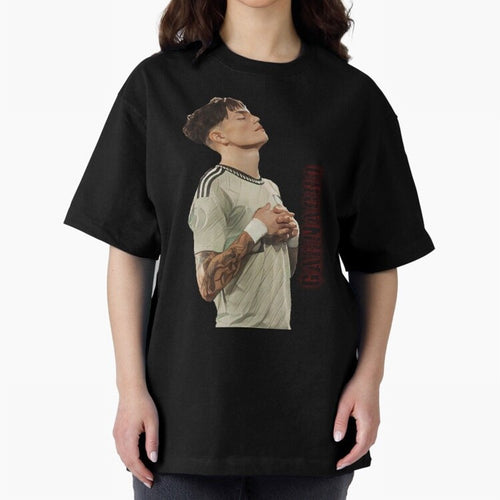 Alejandro Garnacho Oversized T-Shirt Represent Football Lovers during FIFA World Cup 2026 USA Canada Mexico for Fans of Mbappe and Brazil, Portugal and Argentina, Bringing Retro Football Energy, Iconic Rivalries, Trophy Chase Drama and Stadium