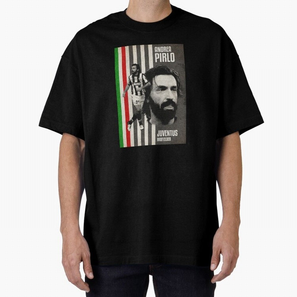 andrea pirlo juventus midfielder Oversized T-Shirt Honor FIFA World Cup 2026 for Fans of CR7 and Portugal, Spain and Germany, Bringing Worldwide Fan Energy, Dramatic Goals, Stadium Lights and Championship Celebrations; Created for Match Day