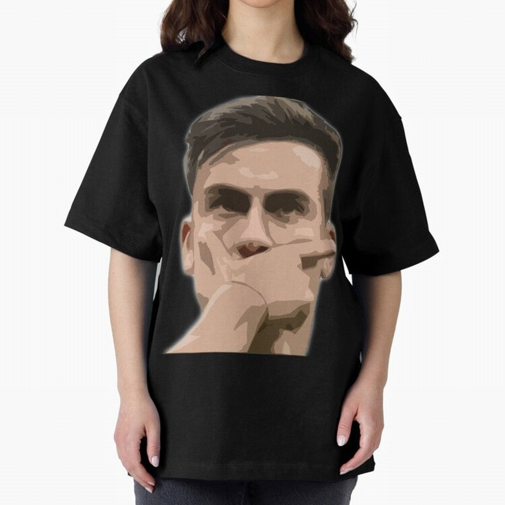 Dybala Oversized T-Shirt Celebrate Soccer Greatness during FIFA World Cup 2026 Celebrating Haaland and Mbappe, Brazil Energy, Vintage Soccer Flavor, Modern Football Stars, National Flags and Final Night Emotion; Ideal for Fans Who Follow Messi,
