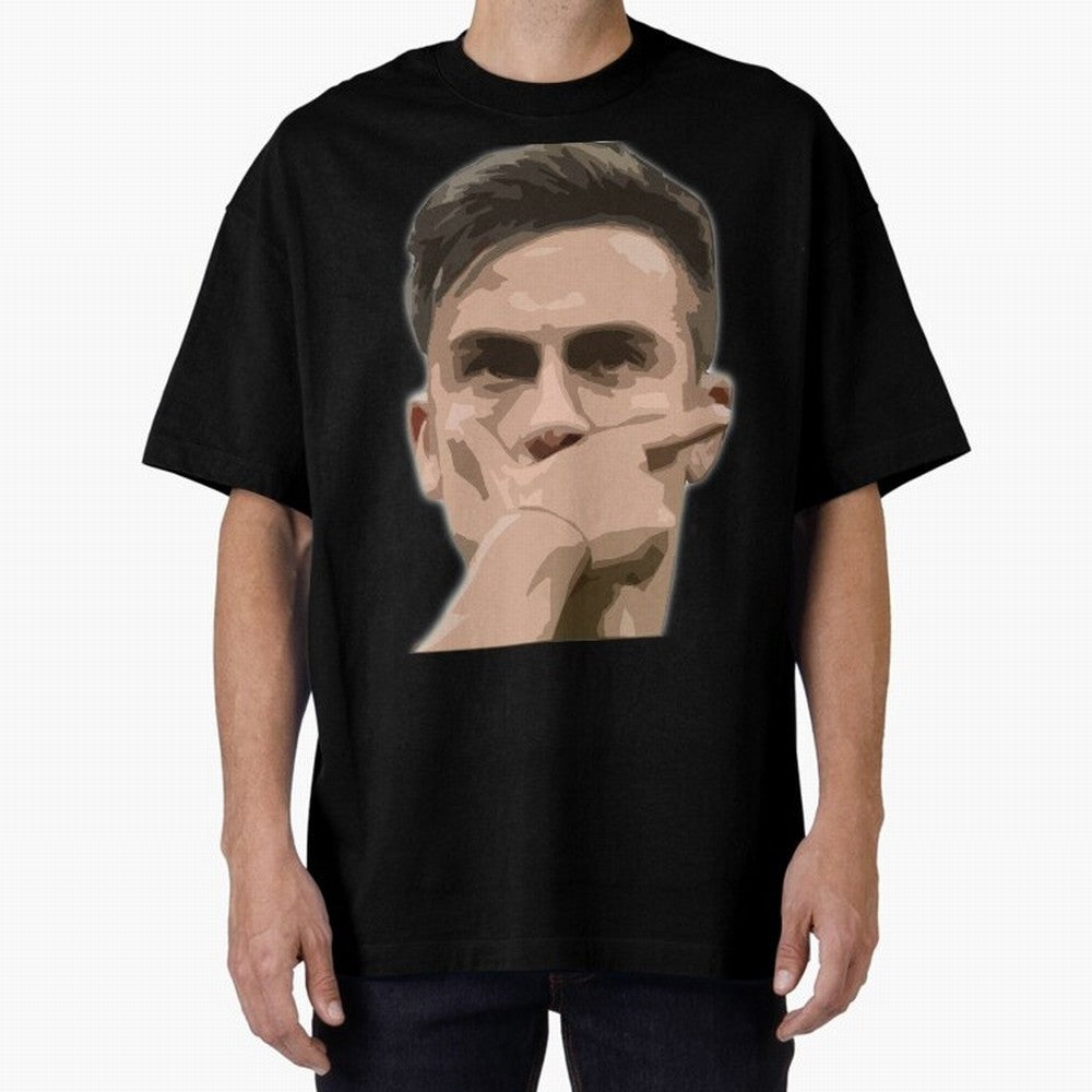 Dybala Oversized T-Shirt Celebrate Soccer Greatness during FIFA World Cup 2026 Celebrating Haaland and Mbappe, Brazil Energy, Vintage Soccer Flavor, Modern Football Stars, National Flags and Final Night Emotion; Ideal for Fans Who Follow Messi,