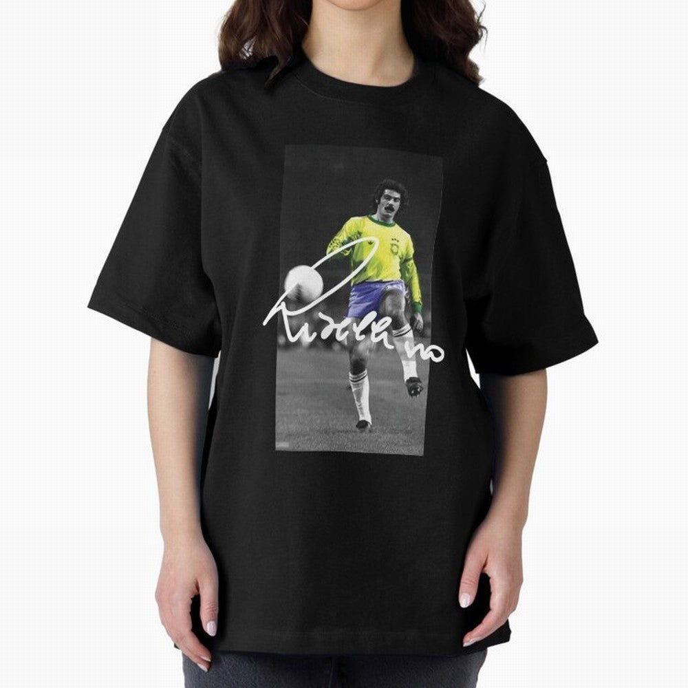 Rivelino FOOTBALL LEGENDS Oversized T-Shirt Live the Energy of FIFA World Cup 2026 Inspired by Neymar, Portugal, Spain and Germany Energy, Worldwide Fan Energy, Dramatic Goals, Stadium Lights and Championship Celebrations; Made for Collectors Who