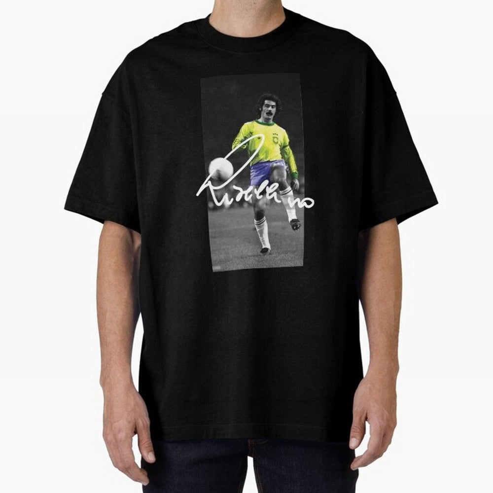 Rivelino FOOTBALL LEGENDS Oversized T-Shirt Live the Energy of FIFA World Cup 2026 Inspired by Neymar, Portugal, Spain and Germany Energy, Worldwide Fan Energy, Dramatic Goals, Stadium Lights and Championship Celebrations; Made for Collectors Who