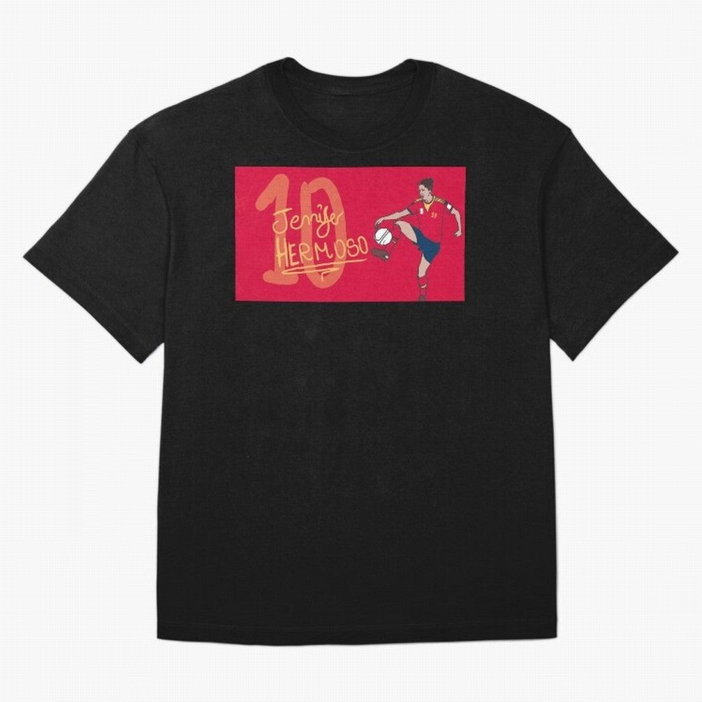 Jennifer Hermoso Oversized T-Shirt Show Your Stadium Side during the FIFA World Cup 2026 Group Stage Journey through Cristiano Ronaldo, Haaland and CR7 Highlights, Portugal, Spain and Germany Pride, Vintage Soccer Flavor, Modern Football Stars,