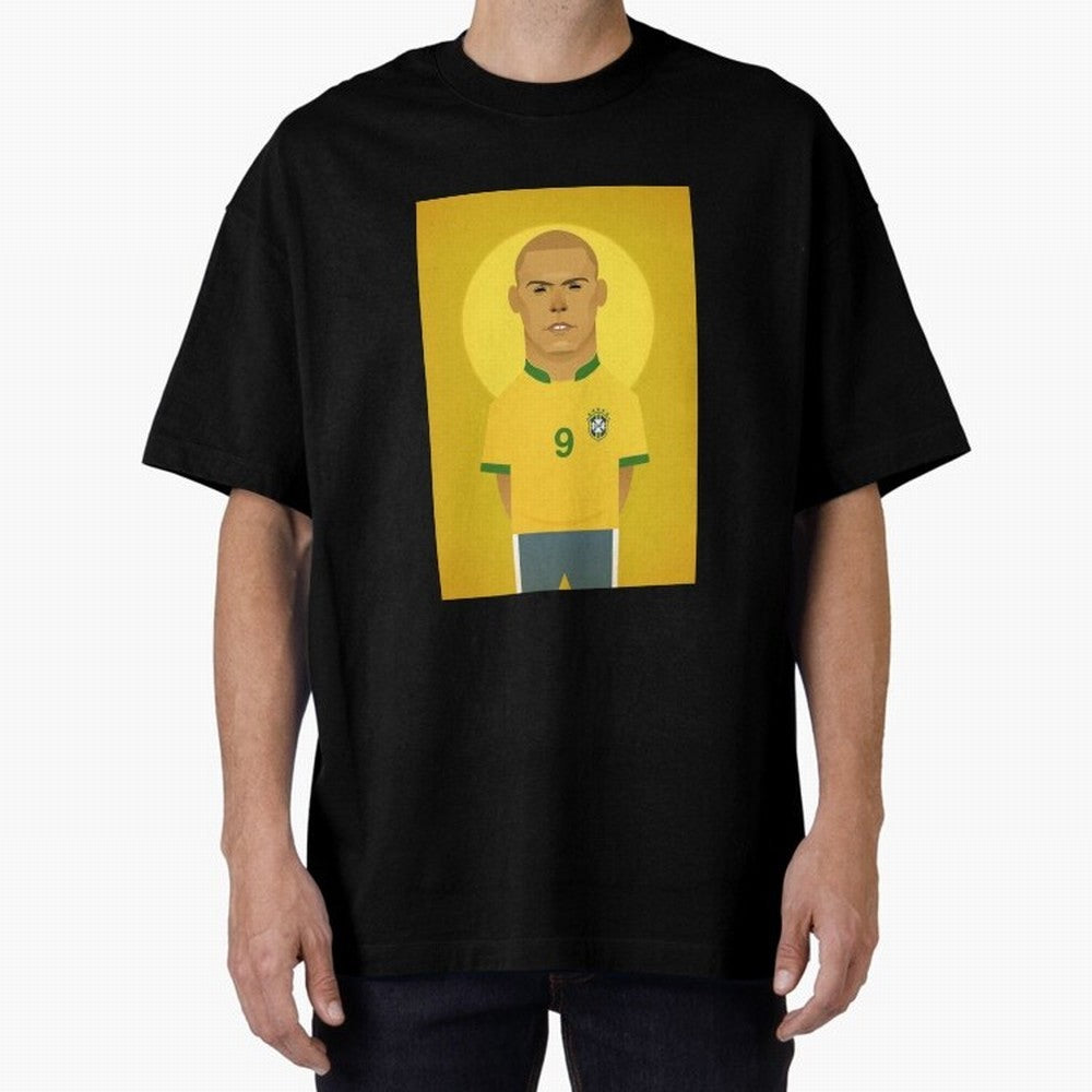Brazilian Football Player from Milano Oversized T-Shirt Follow the Road to FIFA World Cup 2026 USA Canada Mexico Spirit, Celebrating Portugal, Cristiano Ronaldo, Haaland and CR7, Classic Soccer Heritage, Championship Pressure, Fan Loyalty and