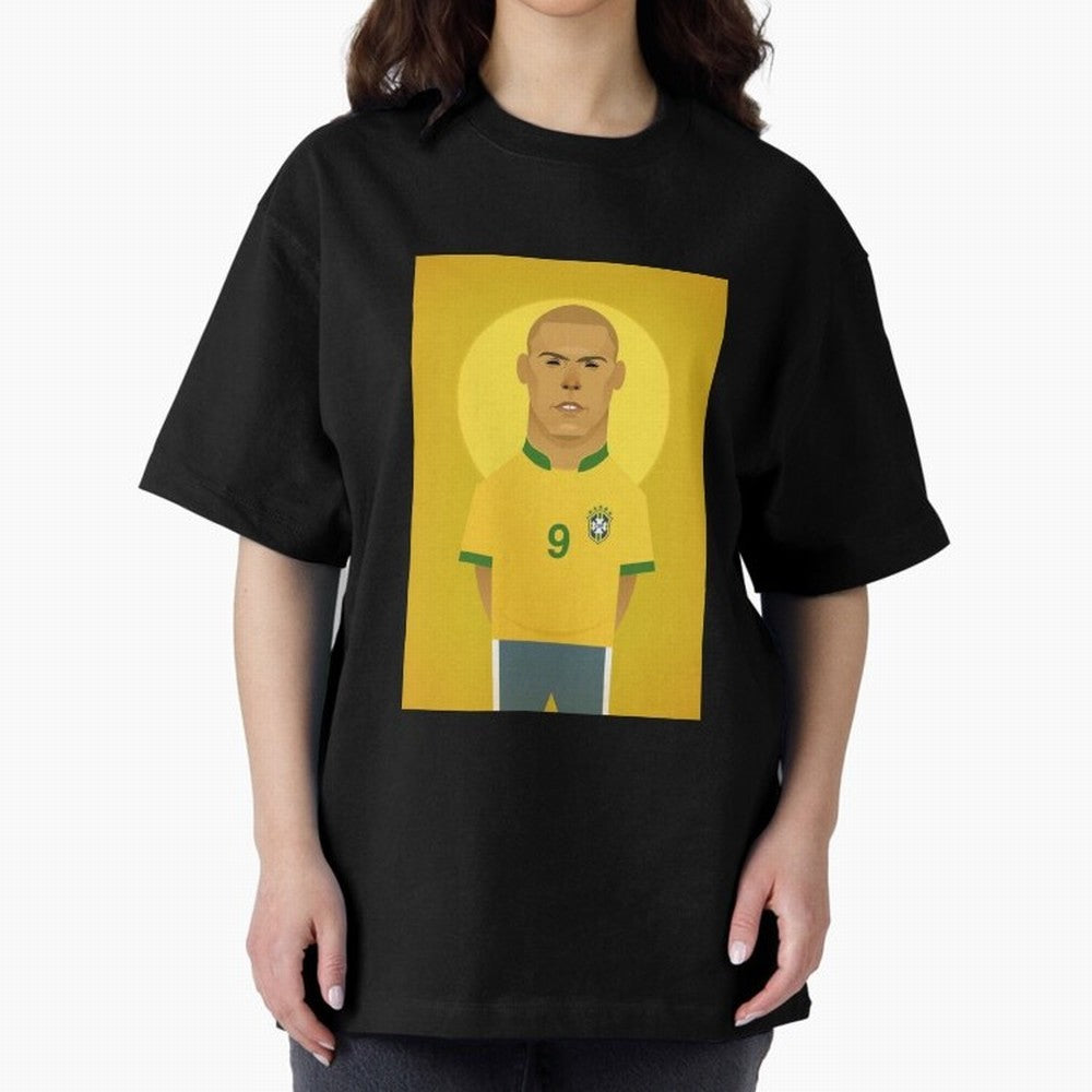 Brazilian Football Player from Milano Oversized T-Shirt Follow the Road to FIFA World Cup 2026 USA Canada Mexico Spirit, Celebrating Portugal, Cristiano Ronaldo, Haaland and CR7, Classic Soccer Heritage, Championship Pressure, Fan Loyalty and