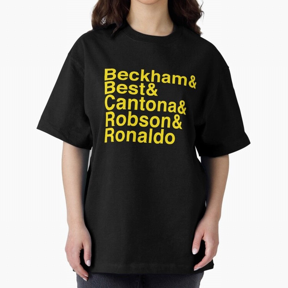 Man Utd Star Players Oversized T-Shirt Honor Football Greatness during FIFA World Cup 2026 Spirit, Featuring England, Messi and Cristiano Ronaldo, Game Day Rituals, Football Legends, Country Pride and the Road to the Final; Made for Collectors Who