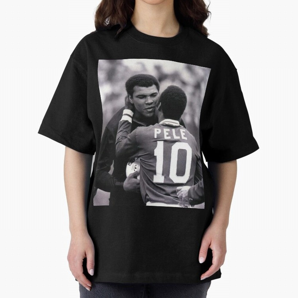 The Boxing Legend Meet The Football Legend Poster Oversized T-Shirt Bring Match Day Fire to FIFA World Cup 2026 Group Stage Spirit, Featuring Argentina and Brazil, Mbappe, Match Day Excitement, Supporter Culture, Golden Goals and Global Football