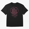 Qatar Welcome Oversized T-Shirt Honor Football Greatness during Match Day Hype around FIFA World Cup 2026, CR7 and Messi, Portugal, Vintage Soccer Flavor, Modern Football Stars, National Flags and Final Night Emotion; Ideal for Football Dads,